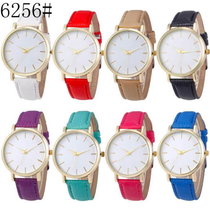 WJ-3751-3 새로운 디자인 남녀 공통 석영은 고품질 가죽 handwatches 방수 손목 시계를 봅니다
