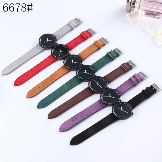 WJ-3751-3 새로운 디자인 남녀 공통 석영은 고품질 가죽 handwatches 방수 손목 시계를 봅니다