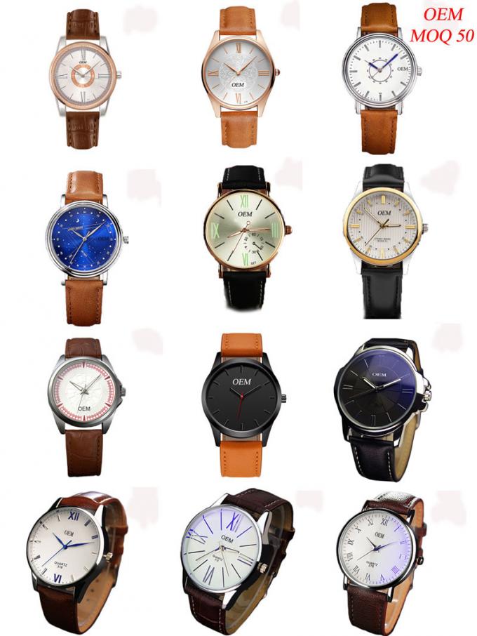 Reloj de moda del OEM del reloj digital romano minimalista pequeño MOQ de la correa del reloj del cuarzo de la prenda impermeable WJ-8111