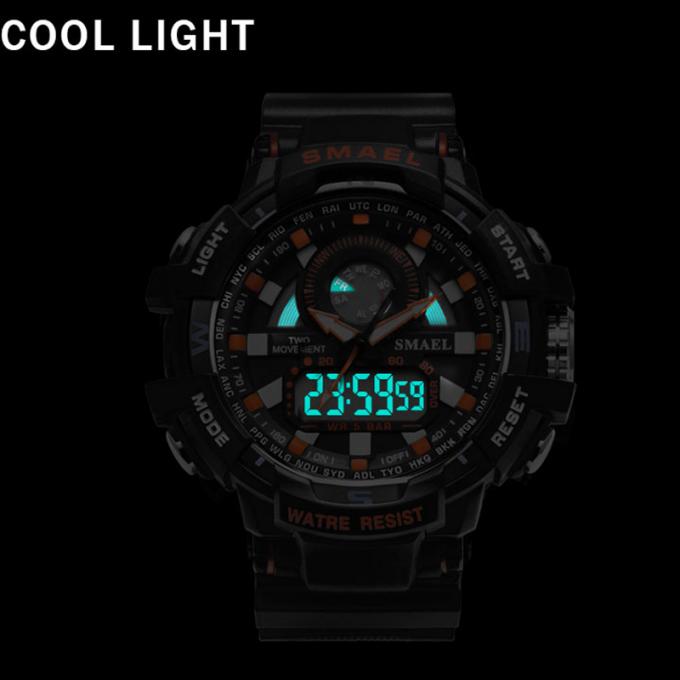 Silicón barato casual Handwatches del precio de los últimos del diseño SMAEL de la moda WJ-7398 de los hombres de los relojes de la cara de la marca relojes grandes de Digitaces