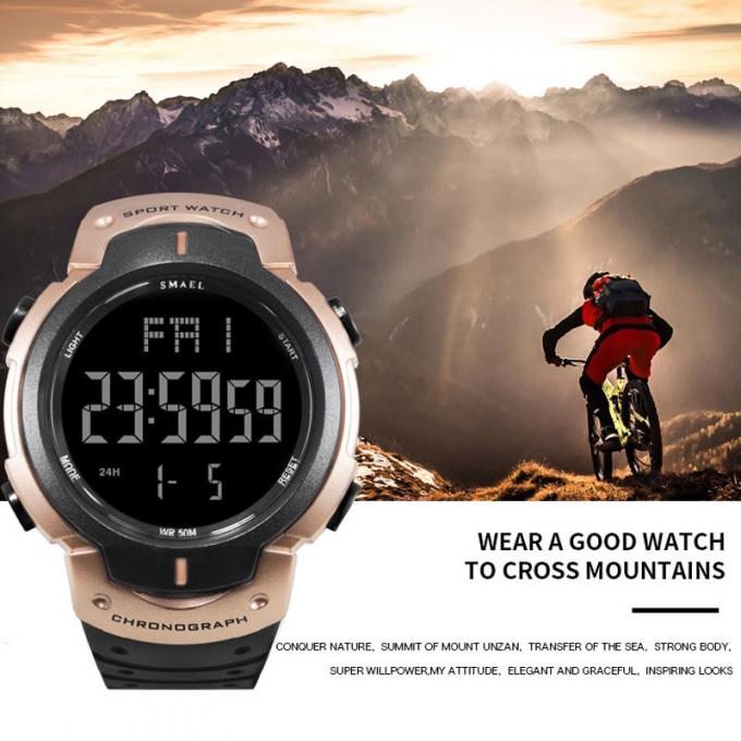 Wj-7702 μόδας εμπορικών σημάτων ατόμων ρολογιών SMAEL αδιάβροχο αυτόματο λογότυπο πλαστικό Wristwatches συνήθειας cOem Handwatches ημερομηνίας ψηφιακό